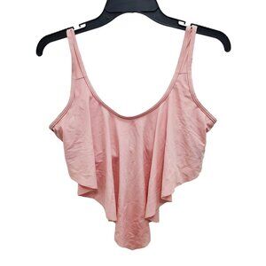 Unbranded Women's Baby Barbie Pink Adjustable Tie Back Flounce Bikini Top Size M